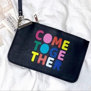 Come Together Rainbow Pride Vegan Leather Wristlet